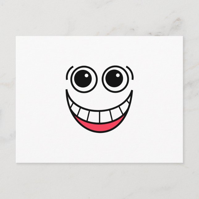 Happy Laughing Funny Comic Cartoon Face Postcard (Front)