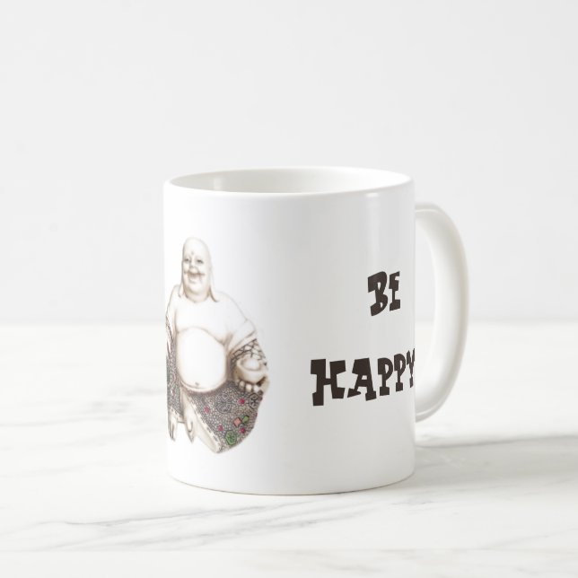 Happy laughing good luck Buddha Coffee Mug (Front Right)
