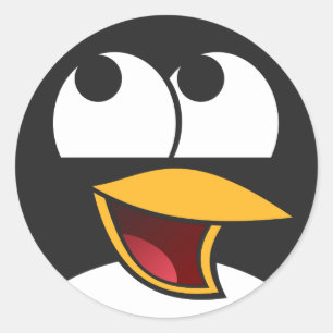 Happy Laughing Penguin Stickers