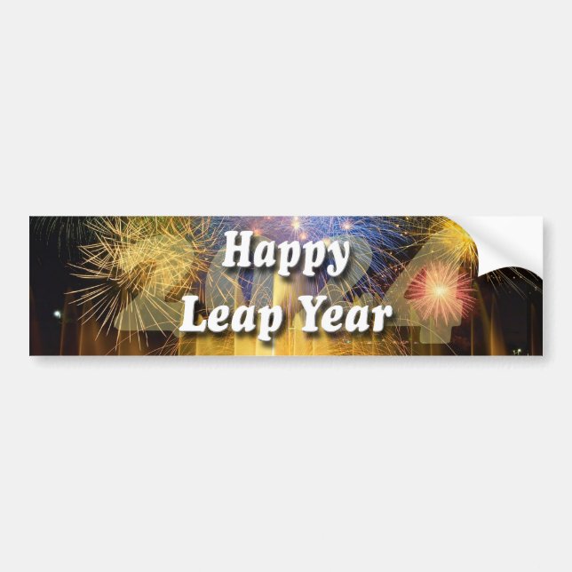 Happy Leap Year 2024 Bumper Sticker (Front)