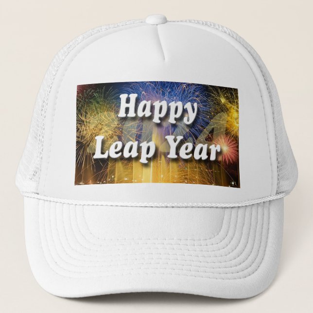Happy Leap Year 2024 Trucker Hat (Front)