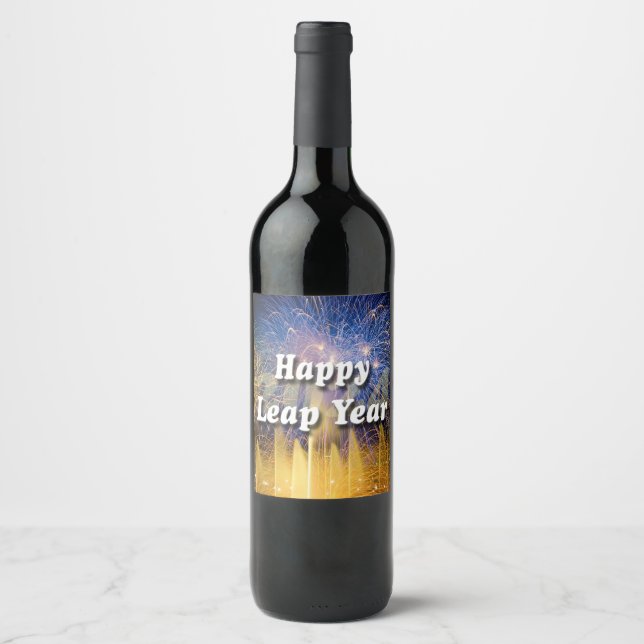 Happy Leap Year 2024 Wine Label (Front)