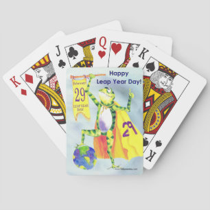 Happy Leap Year Day Playing Cards