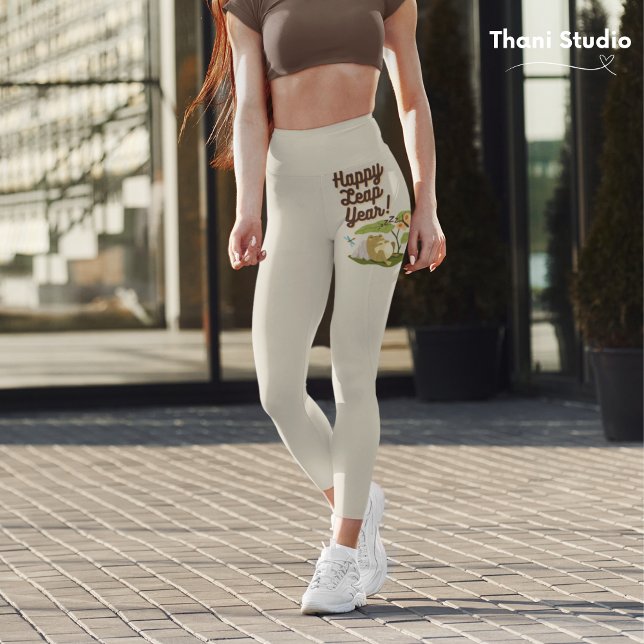 Happy Leap Year February 29th Vintage Earth Tone Leggings (Creator Uploaded)