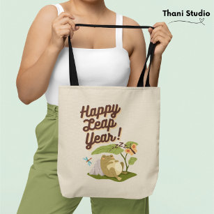 Happy Leap Year February 29th Vintage Earth Tone Tote Bag