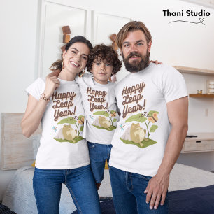 Happy Leap Year February 29th Vintage White T-Shirt