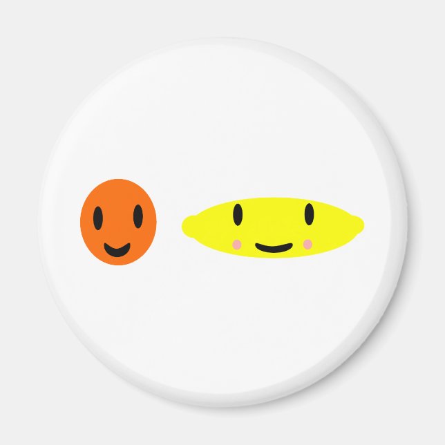 Happy Lemon and Orange 2 Magnet (Front)