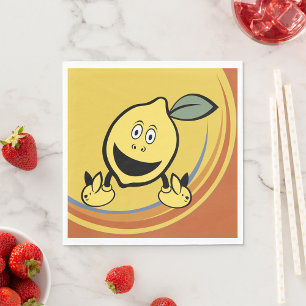 Happy Lemon Face Napkin