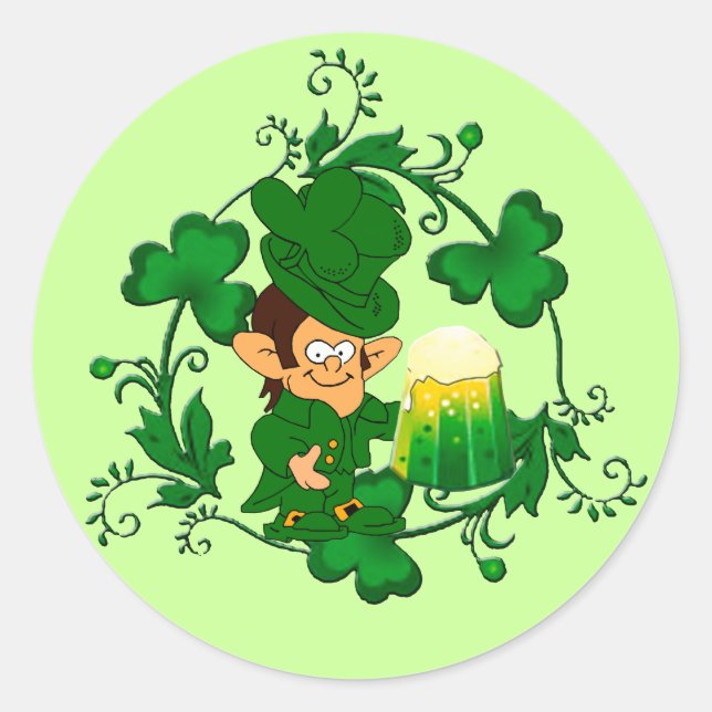 Happy Leprechaun Stickers (Front)