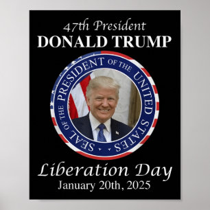 Happy Liberation Day Tee President Donald Trump Li Poster