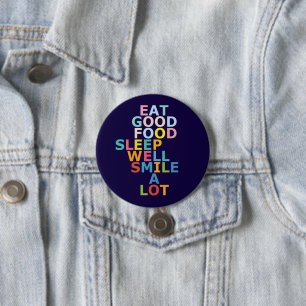 Happy life 7.5 cm round badge