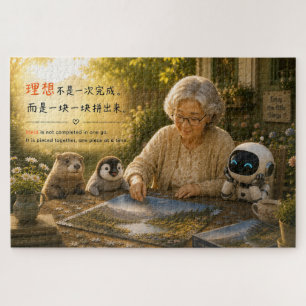 Happy life Enjoy the little things Jigsaw Puzzle