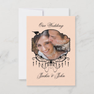 Happy Life ~  PHOTO INSERT Invitations / RSVP