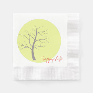 Happy Life Sunny Tree Cocktail Napkin