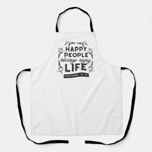 Happy Life with Faith – Proverbs 15:15 Art Apron