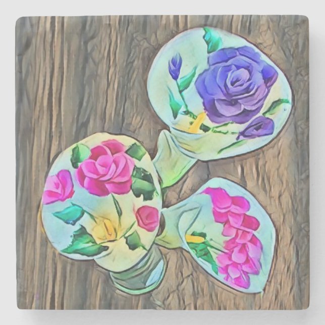 Happy Lilys Stone Coaster (Front)