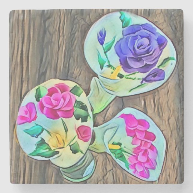 Happy Lilys Stone Coaster (Front)