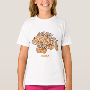 Happy lionfish cartoon illustration T-Shirt
