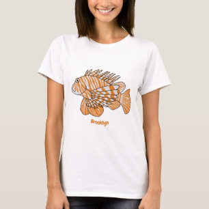 Happy lionfish cartoon illustration T-Shirt
