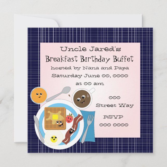 Happy Little Breakfast Invitation (Front)