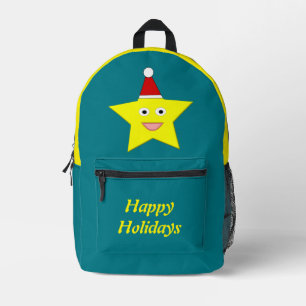 Happy Little Christmas Star Custom Printed Backpack