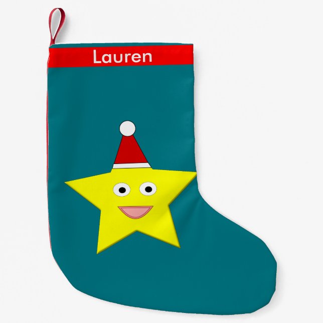 Happy Little Christmas Star Custom Stocking (Front)