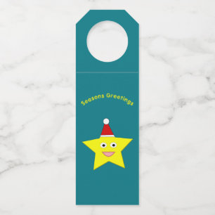 Happy Little Christmas Star Personalised Bottle Tag