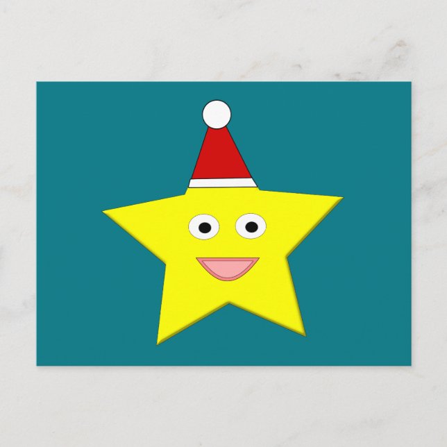 Happy Little Christmas Star Postcard (Front)