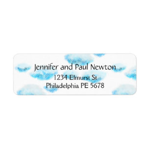 Happy little clouds Return Address Label