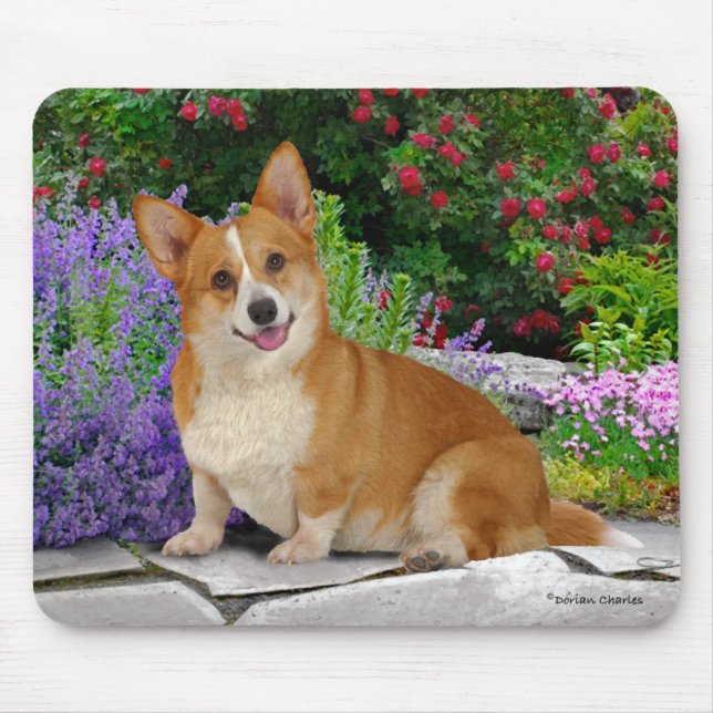 "Happy Little Corgi" Mouse Mat (Front)