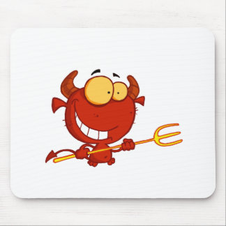 Happy-little-devil-with-pitchfork Mouse Mat