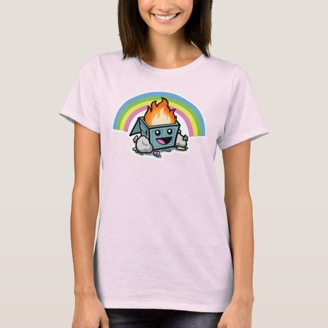 "Happy Little Dumpster Fire" T-Shirt (Front)