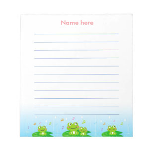 Happy Little Frogs Lined Notepad