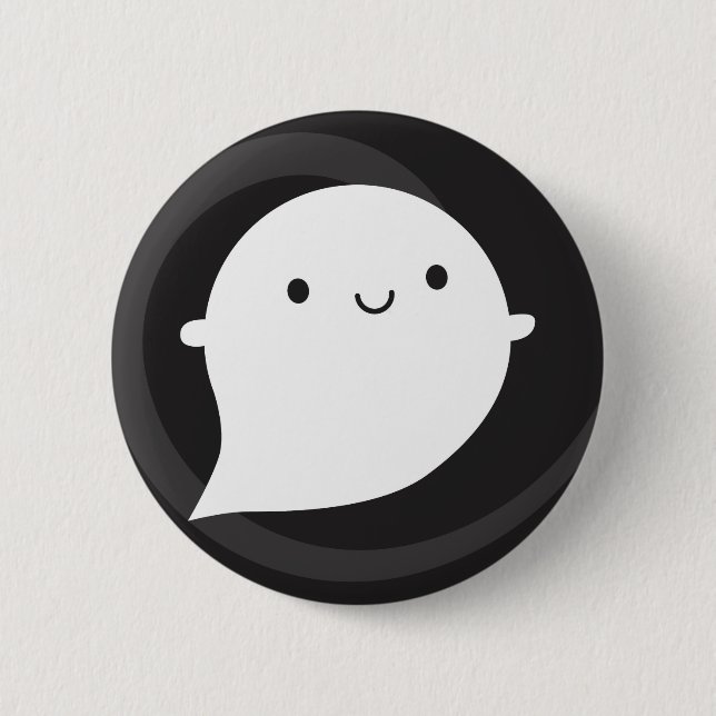 Happy Little Ghost 6 Cm Round Badge (Front)