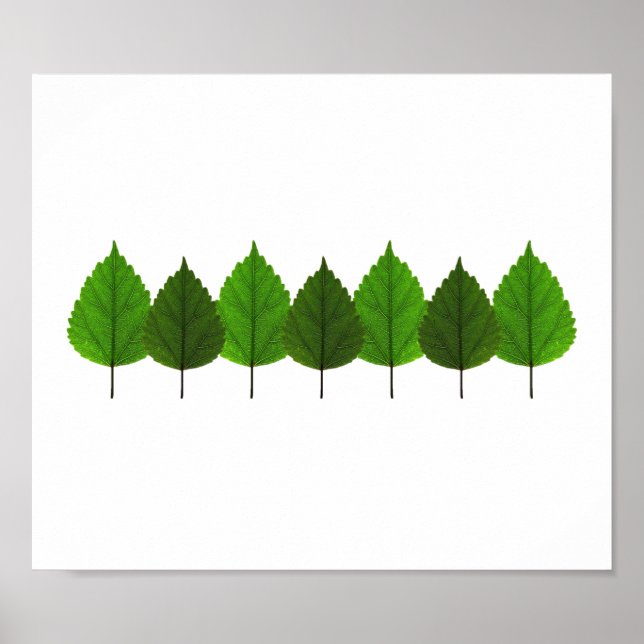 Happy Little Green Tree Leaf Forest Poster (Front)