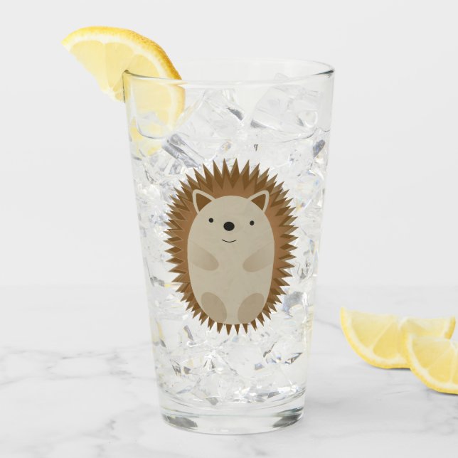 Happy Little Hedgehog Glass (Front Ice)