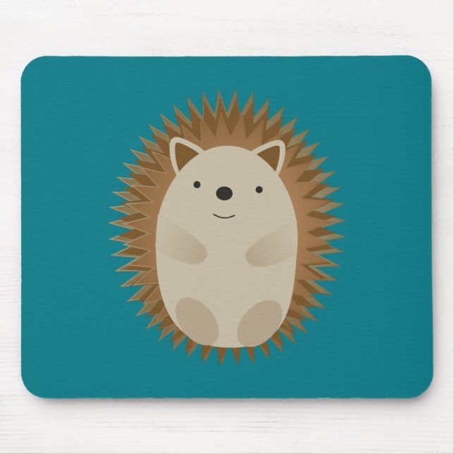 Happy Little Hedgehog Mouse Mat (Front)