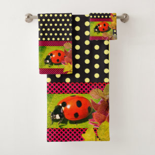 Happy Little Ladybug Bath Towel Set