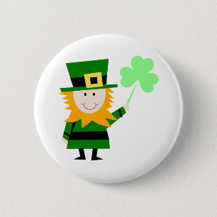 Happy Little Leprechaun 6 Cm Round Badge