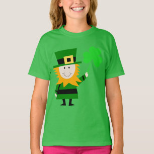 Happy Little Leprechaun Girls' Green T-Shirt