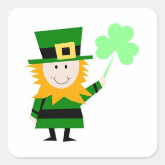 Happy Little Leprechaun Square Sticker