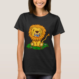 Happy little Lion caught a fish T-Shirt