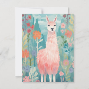 Happy Little Llama Postcard