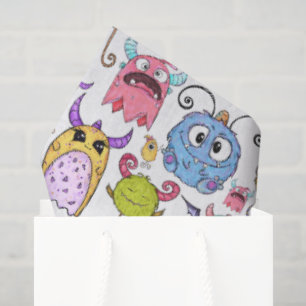 Happy Little Monsters  Tissue Paper