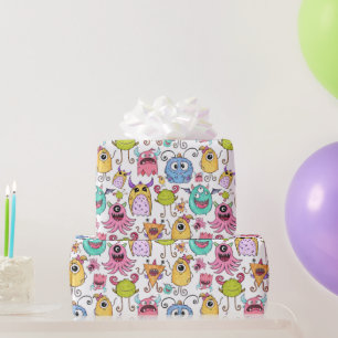 Happy Little Monsters  Wrapping Paper