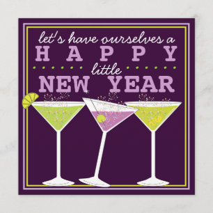 Happy Little New Years Eve Cocktail Party Invitation