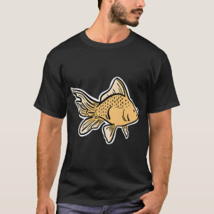 Happy Little Orange Goldfish Illustration T-Shirt