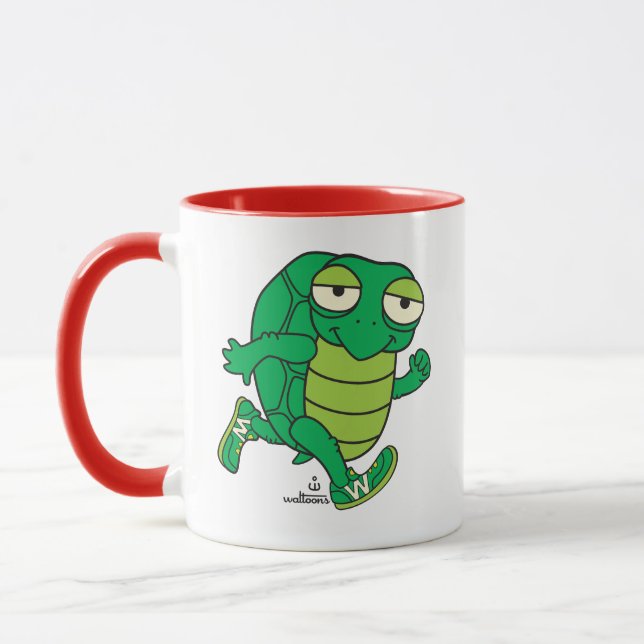 Happy Little Persistent Turtle  Mug (Left)
