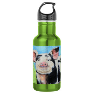 Happy Little Pig Painting 532 Ml Water Bottle