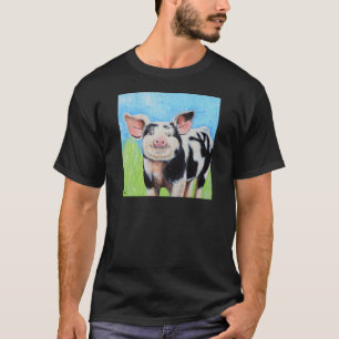 Happy Little Pig Painting T-Shirt